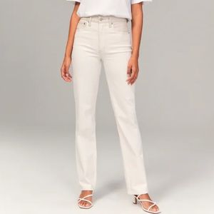 Abercrombie Mixed Fabric Ultra High Rise 90s Straight Jean